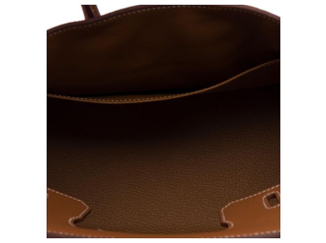 Hermès HERMES Birkin 25 Tasche aus goldenem Leder - 102380 - Ansicht 9
