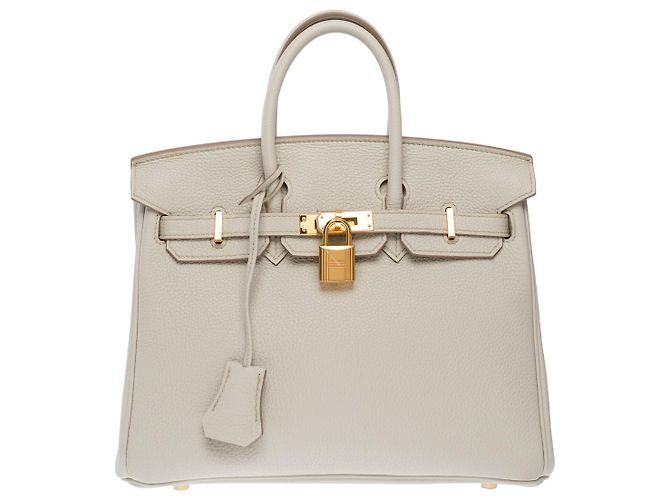 Hermès Sac HERMES Birkin 25 en Cuir Gris - 102381 - vue 3