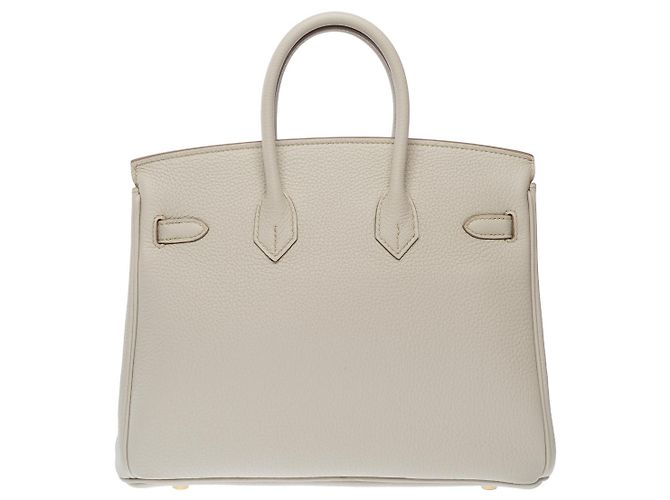 Hermès Sac HERMES Birkin 25 en Cuir Gris - 102381 - vue 4