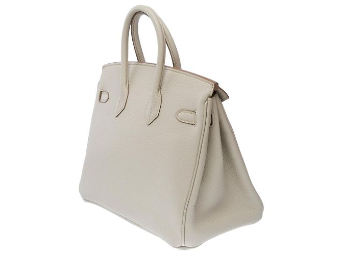 Hermès Sac HERMES Birkin 25 en Cuir Gris - 102381 - vue 6