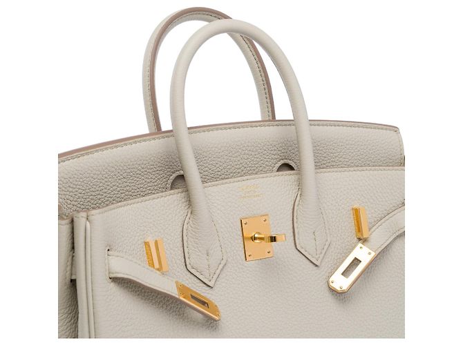 Hermès Sac HERMES Birkin 25 en Cuir Gris - 102381 - vue 7