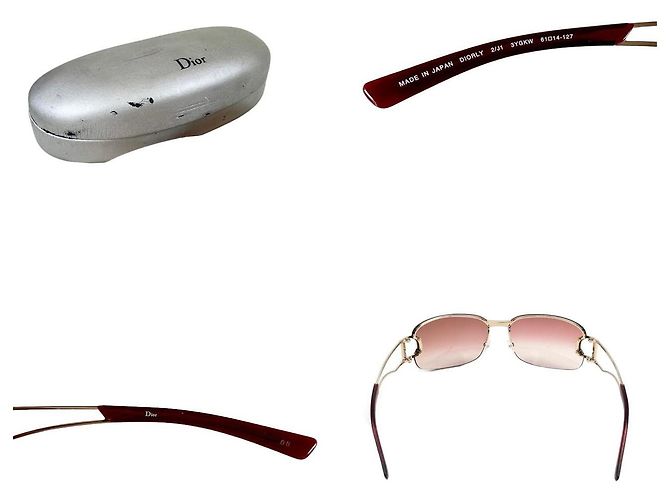 Gafas de sol tintadas oro rosa rojo Christian Dior 3YGKW - vista 6