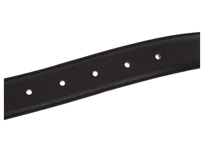 Fendi FF Gold Logo Black Leather Belt Golden - view 5