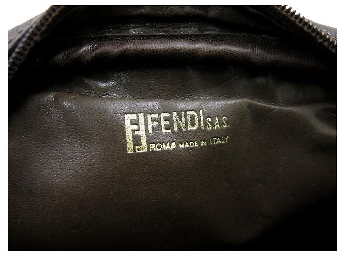 Borsa a tracolla in tela monogramma Zucca marrone Fendi - vista 10