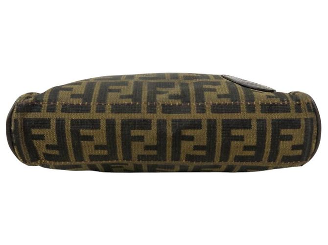 Borsa a tracolla in tela monogramma Zucca marrone Fendi - vista 5