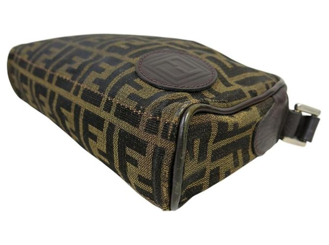 Borsa a tracolla in tela monogramma Zucca marrone Fendi - vista 7