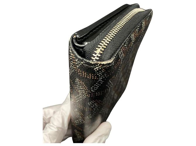 Portafoglio Tuileries bi-fold in pelle nera con monogramma Goyard e zip Nero - vista 9