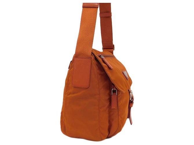 Prada Orange Tessuto Nylon Logo Umhängetasche - Ansicht 3