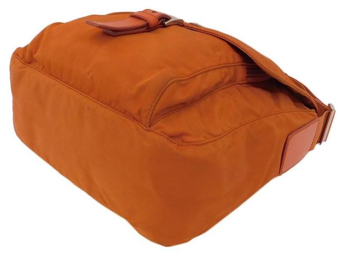 Prada Orange Tessuto Nylon Logo Umhängetasche - Ansicht 6