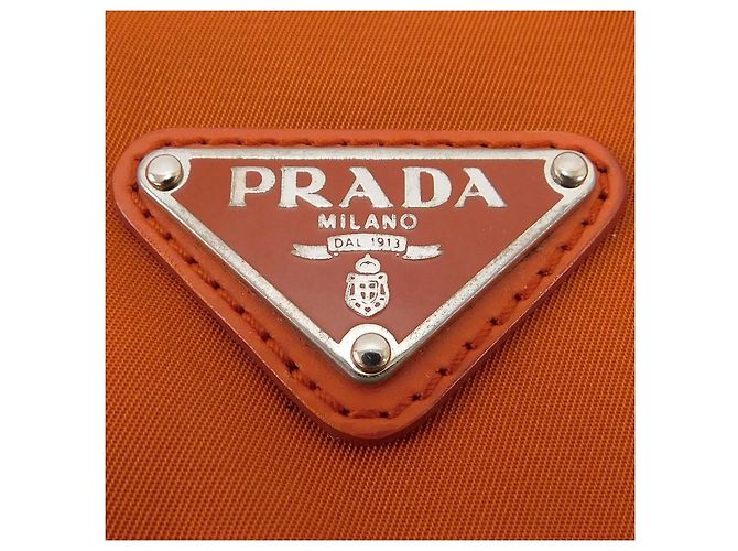 Prada Orange Tessuto Nylon Logo Umhängetasche - Ansicht 9