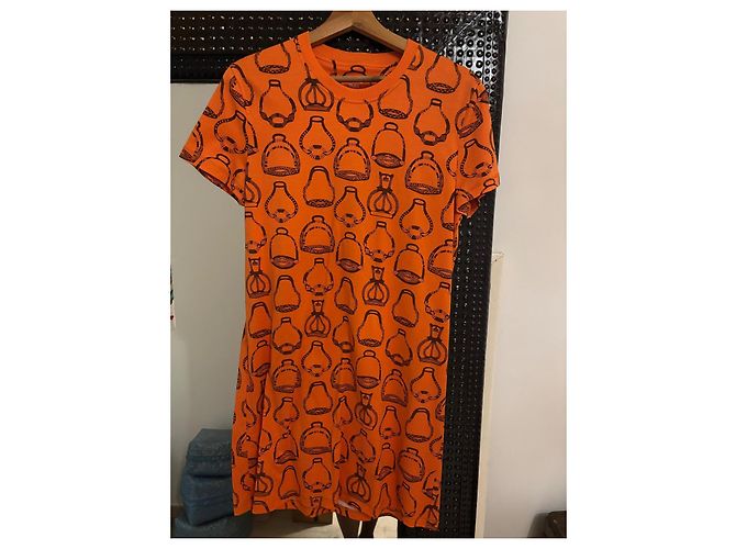 Vestido Hermès de algodón naranja - vista 2