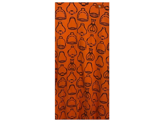 Vestido Hermès de algodón naranja - vista 4