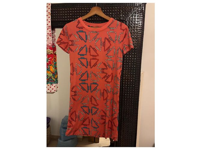 Vestido T-shirt Hermès Coral de Algodón - vista 2