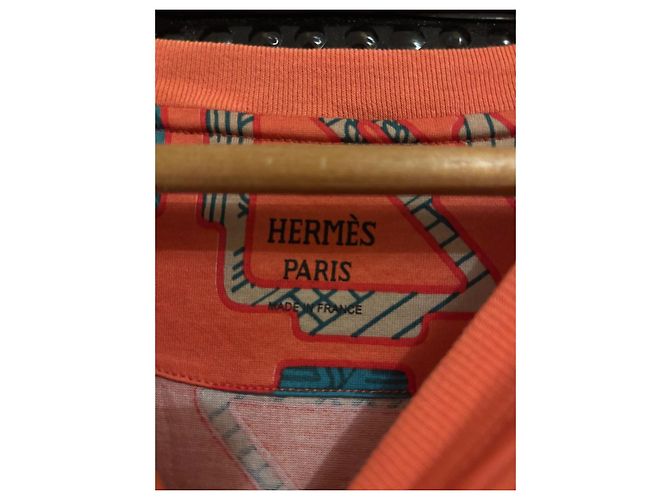 Vestido T-shirt Hermès Coral de Algodón - vista 3