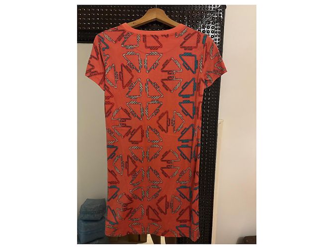 Vestido T-shirt Hermès Coral de Algodón - vista 4
