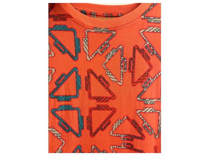 Vestido T-shirt Hermès Coral de Algodón - vista 5