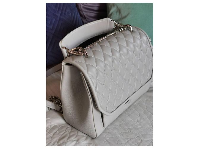 Borsa Lancel Ninon Grigia in Pelle Grigio - vista 11