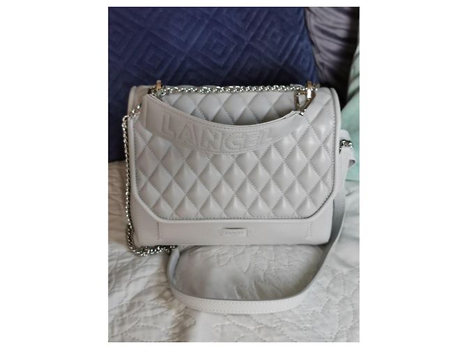 Borsa Lancel Ninon Grigia in Pelle Grigio - vista 13