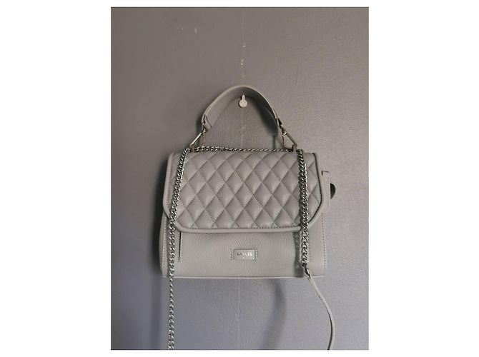 Borsa Lancel Ninon Grigia in Pelle Grigio - vista 16