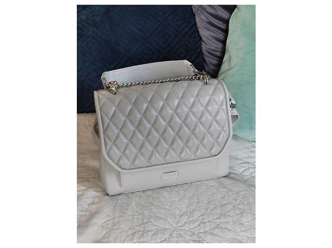 Borsa Lancel Ninon Grigia in Pelle Grigio - vista 17