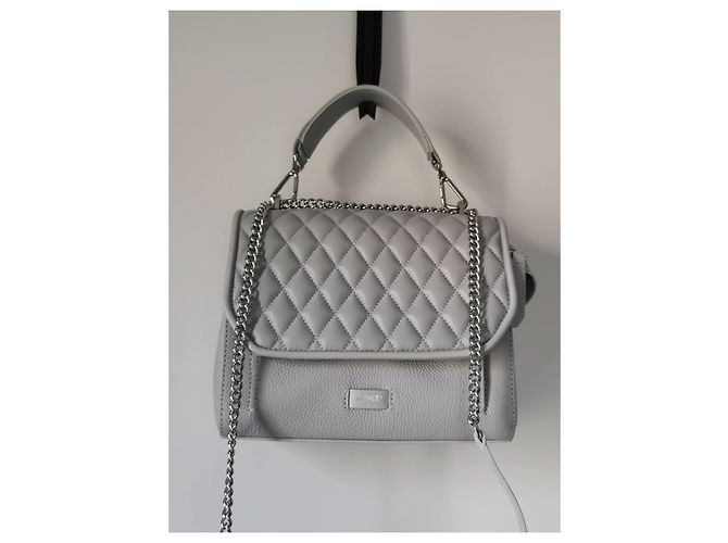 Borsa Lancel Ninon Grigia in Pelle Grigio - vista 18