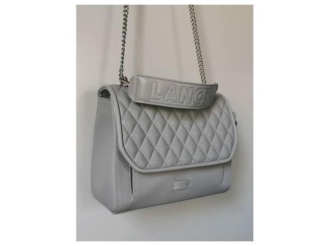 Borsa Lancel Ninon Grigia in Pelle Grigio - vista 19