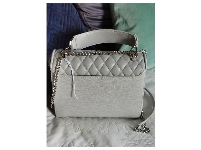 Borsa Lancel Ninon Grigia in Pelle Grigio - vista 20