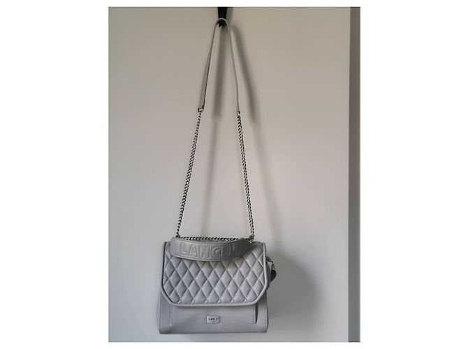 Borsa Lancel Ninon Grigia in Pelle Grigio - vista 3