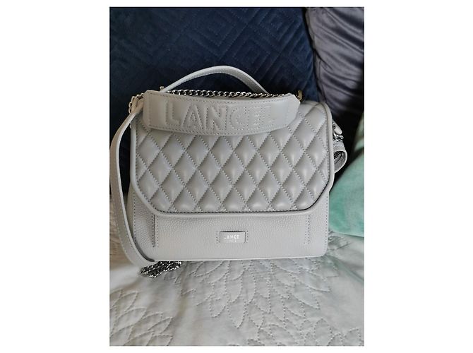 Borsa Lancel Ninon Grigia in Pelle Grigio - vista 7