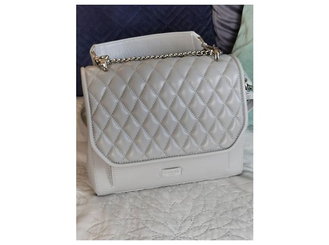 Borsa Lancel Ninon Grigia in Pelle Grigio - vista 8