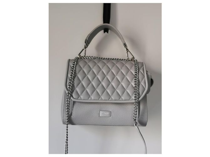 Borsa Lancel Ninon Grigia in Pelle Grigio - vista 9