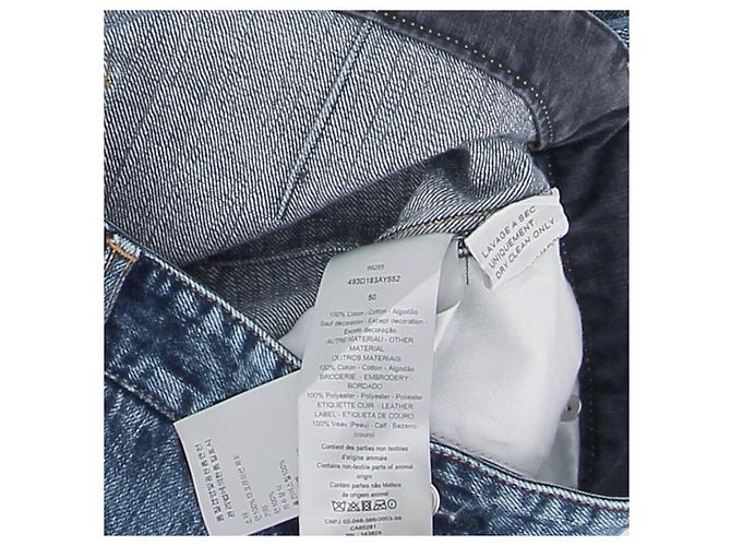 Pantaloni DIOR T.IT 50 Cotone Blu - vista 4