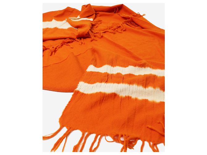 Issey Miyake Bufanda tie-dye naranja - vista 4