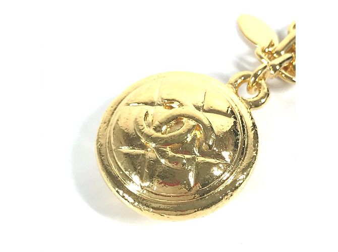 Portachiavi in metallo dorato Chanel D'oro - vista 3