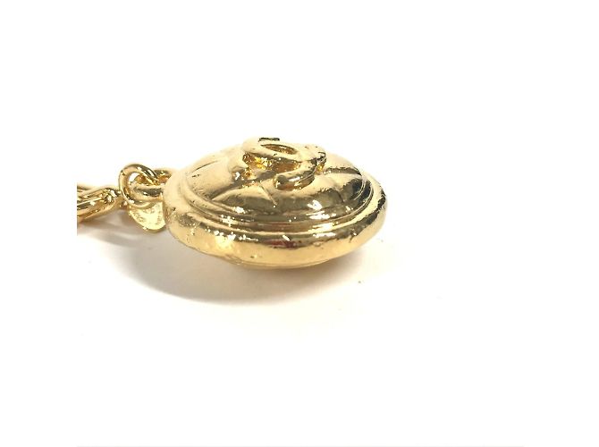 Portachiavi in metallo dorato Chanel D'oro - vista 5