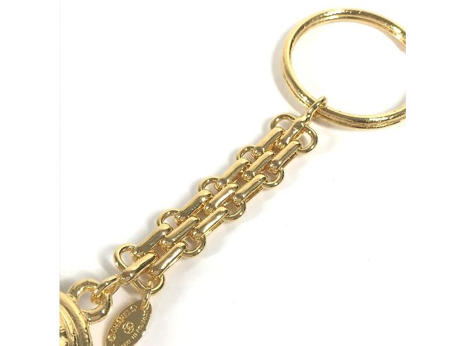 Portachiavi in metallo dorato Chanel D'oro - vista 6