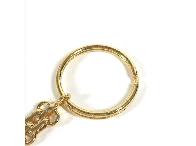 Portachiavi in metallo dorato Chanel D'oro - vista 7