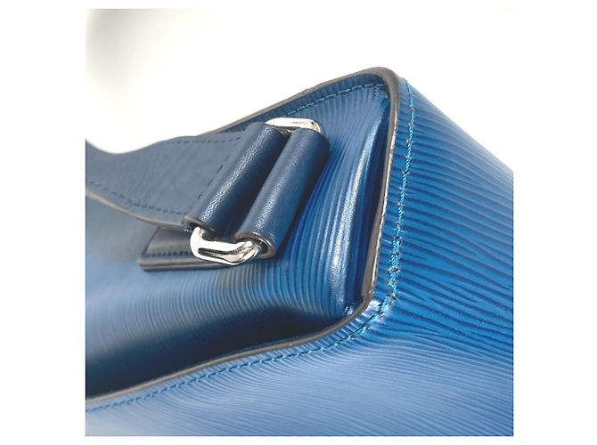 Borsa a Spalla Epi Harrington di Louis Vuitton Blu - vista 9