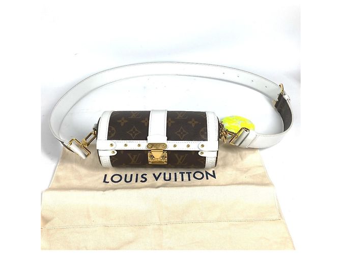 Papillon Monogram Kettenhandtasche von Louis Vuitton Braun Weiß - Ansicht 11
