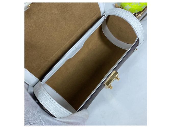 Papillon Monogram Kettenhandtasche von Louis Vuitton Braun Weiß - Ansicht 12