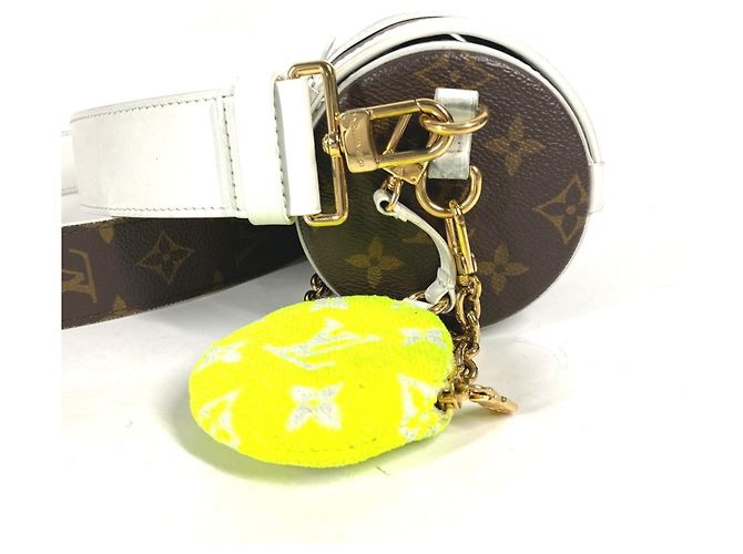 Papillon Monogram Kettenhandtasche von Louis Vuitton Braun Weiß - Ansicht 2