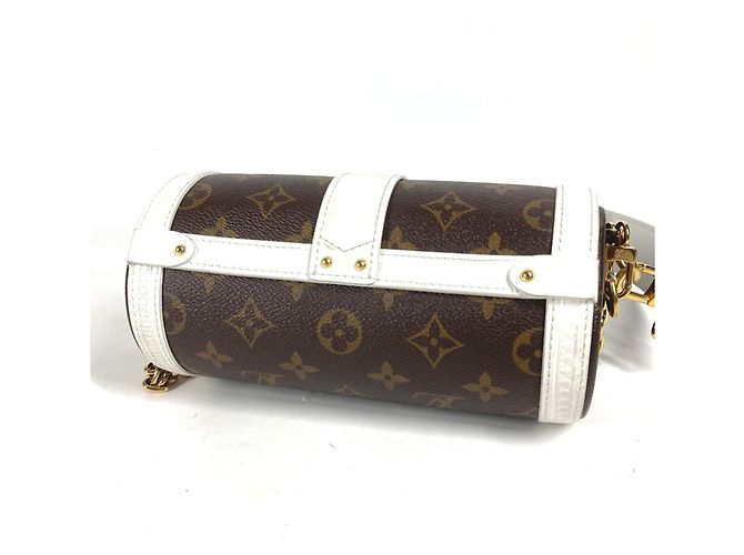 Papillon Monogram Kettenhandtasche von Louis Vuitton Braun Weiß - Ansicht 3