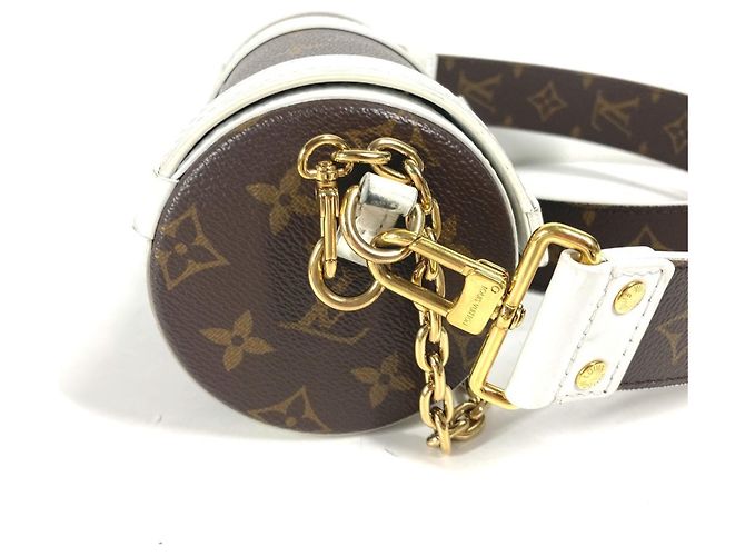 Papillon Monogram Kettenhandtasche von Louis Vuitton Braun Weiß - Ansicht 4