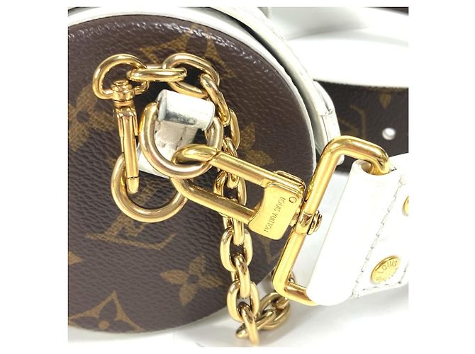 Papillon Monogram Kettenhandtasche von Louis Vuitton Braun Weiß - Ansicht 5