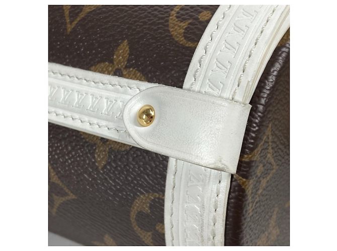 Papillon Monogram Kettenhandtasche von Louis Vuitton Braun Weiß - Ansicht 6