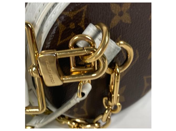 Papillon Monogram Kettenhandtasche von Louis Vuitton Braun Weiß - Ansicht 7