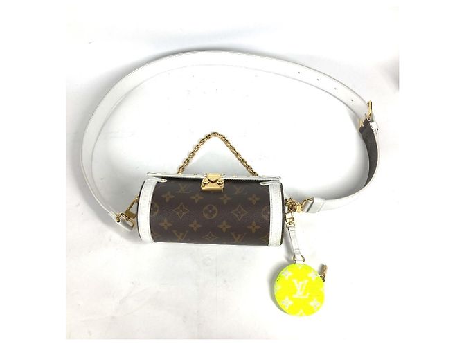 Papillon Monogram Kettenhandtasche von Louis Vuitton Braun Weiß - Ansicht 9