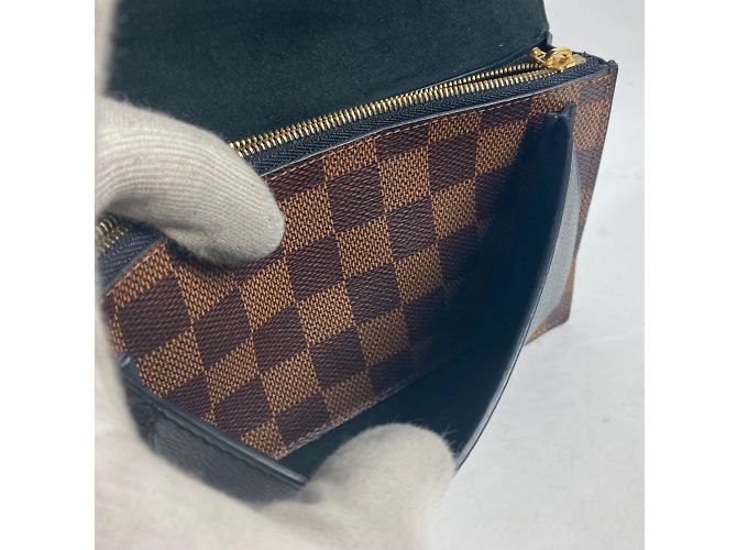 Louis Vuitton Damier Portefeuille Vavin Chain Wallet Shoulder Bag Brown Black - view 11