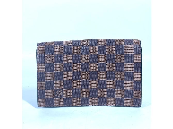 Louis Vuitton Damier Portefeuille Vavin Chain Wallet Shoulder Bag Brown Black - view 13
