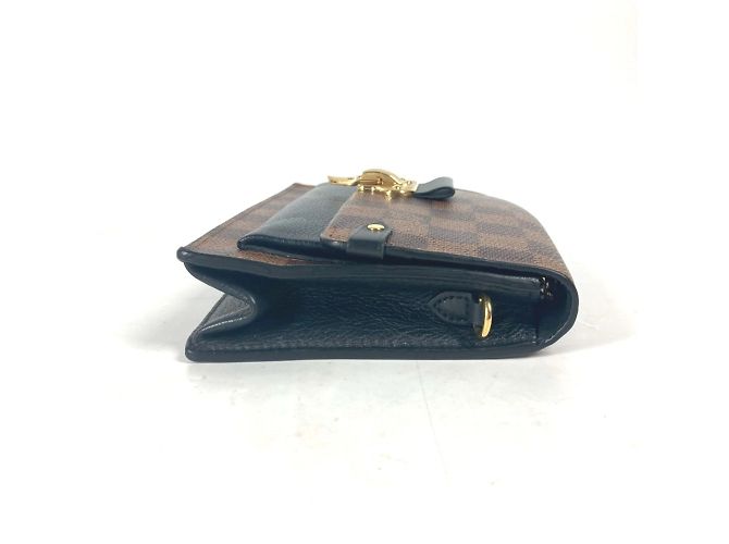 Louis Vuitton Damier Portefeuille Vavin Chain Wallet Shoulder Bag Brown Black - view 14
